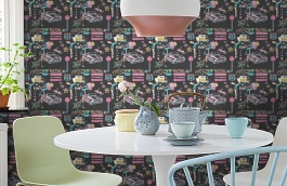 Обои 5004-1 фото в интерьере кухни превью