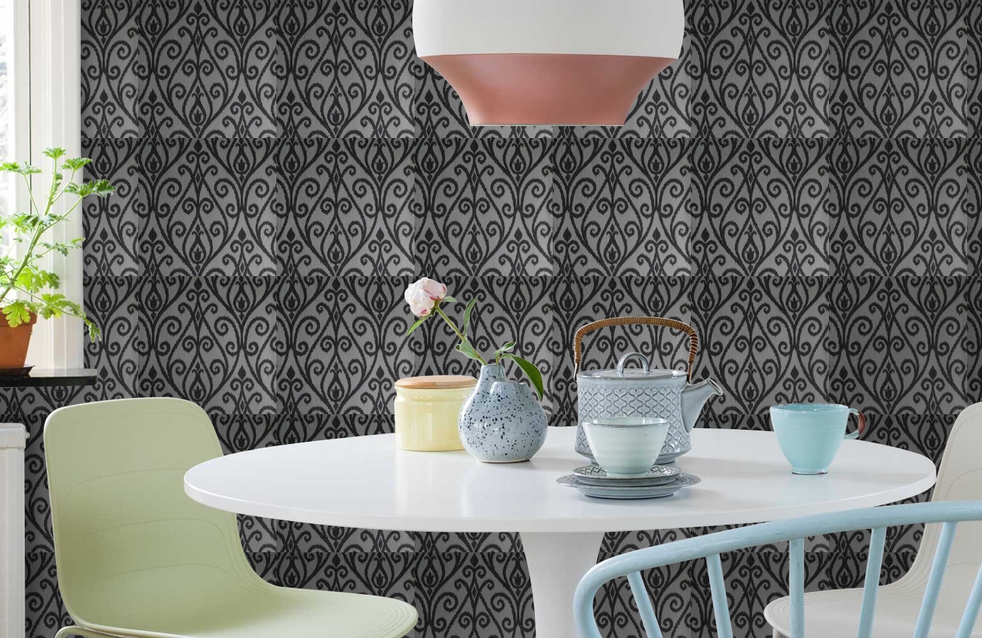 Обои 5103 фото в интерьере кухни