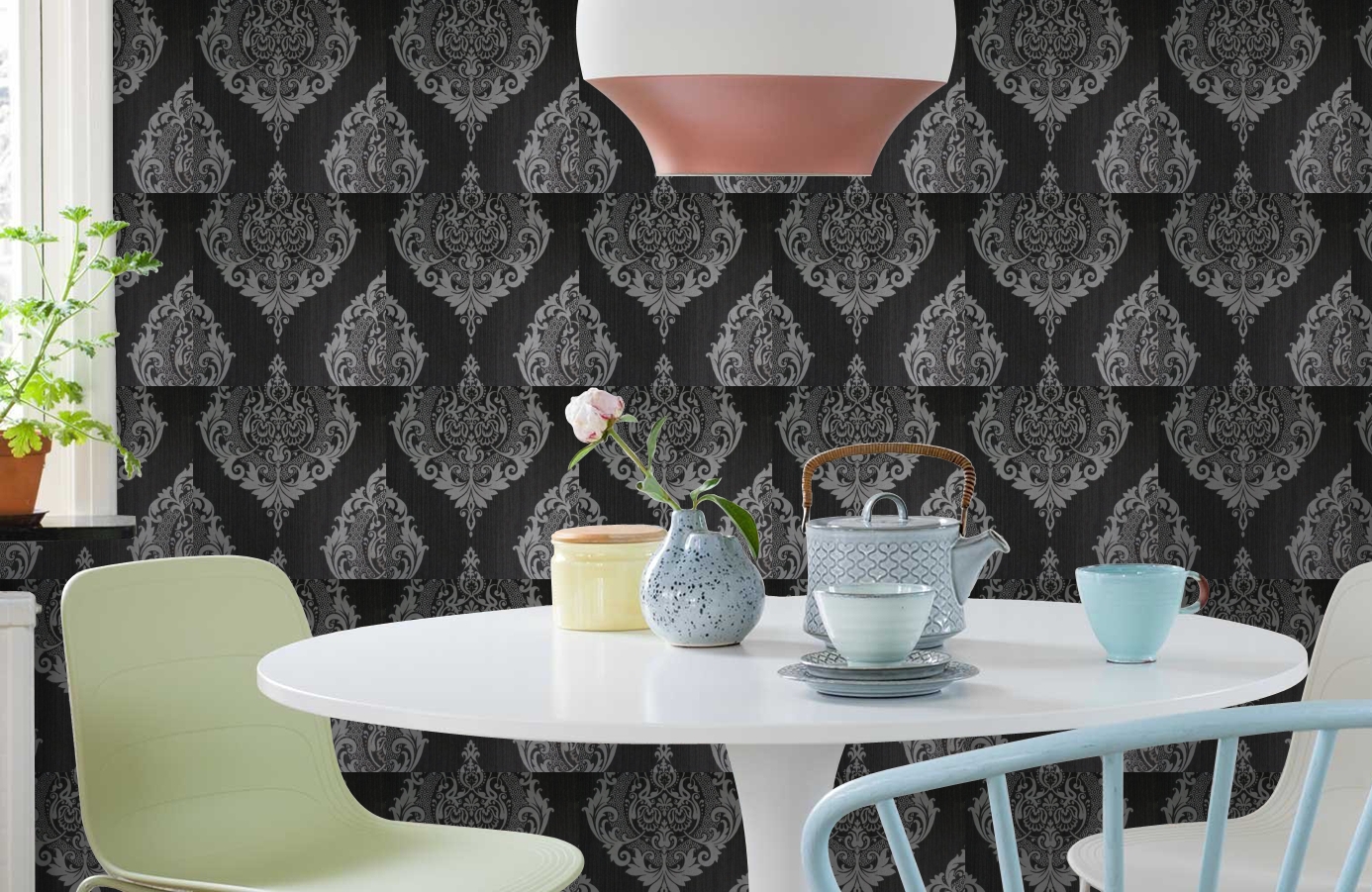 Обои 5107 фото в интерьере кухни