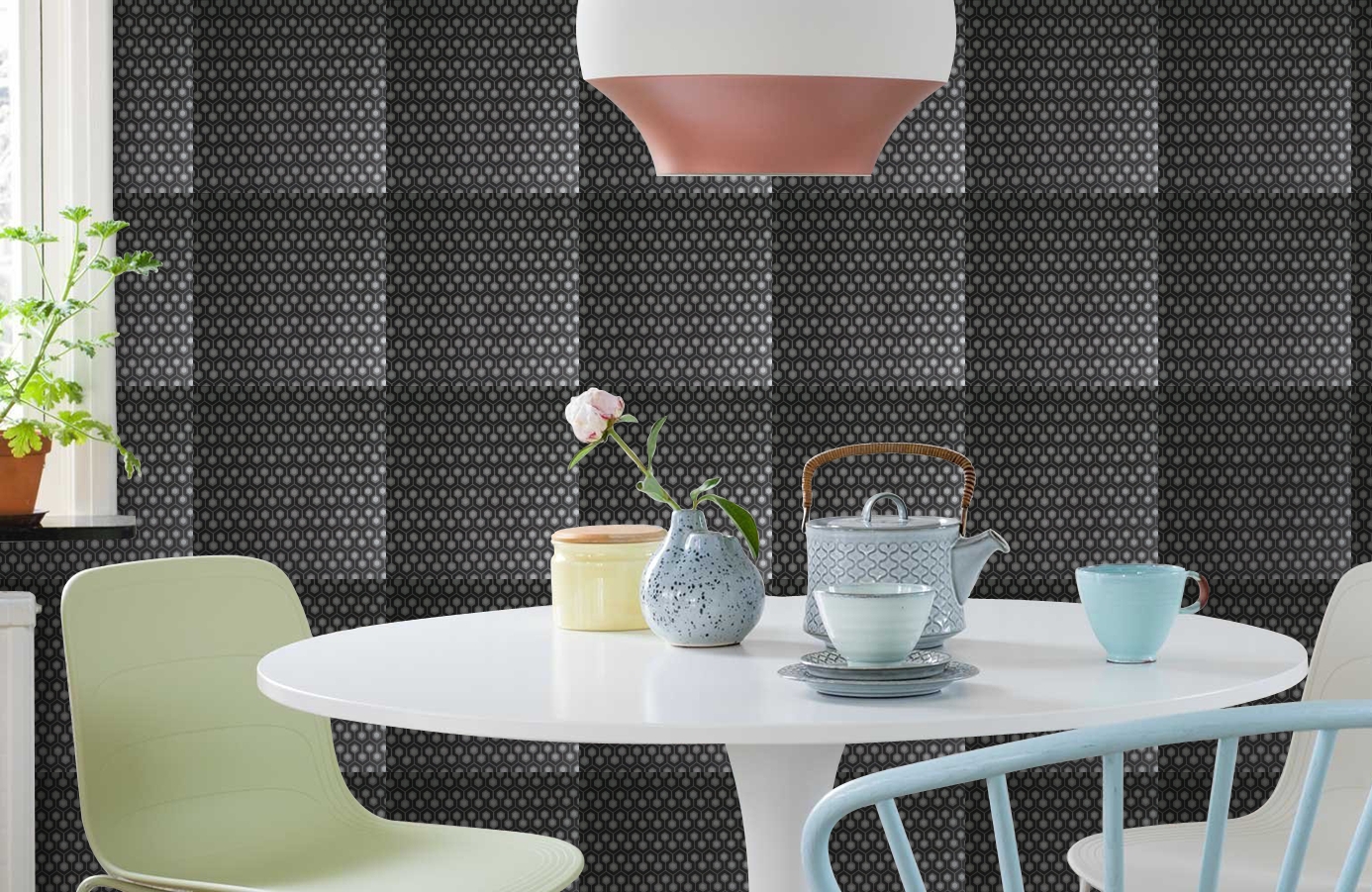 Обои 5139 фото в интерьере кухни