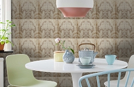 Обои 521-3 фото в интерьере кухни превью