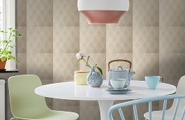 Обои 6440-1 фото в интерьере кухни превью