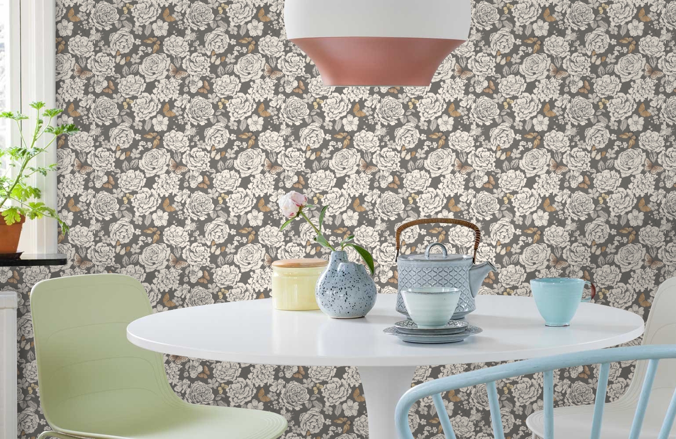 Обои 98831 фото в интерьере кухни