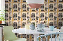 Обои Tradecards-Yellow-Wpcw378 фото в интерьере кухни превью