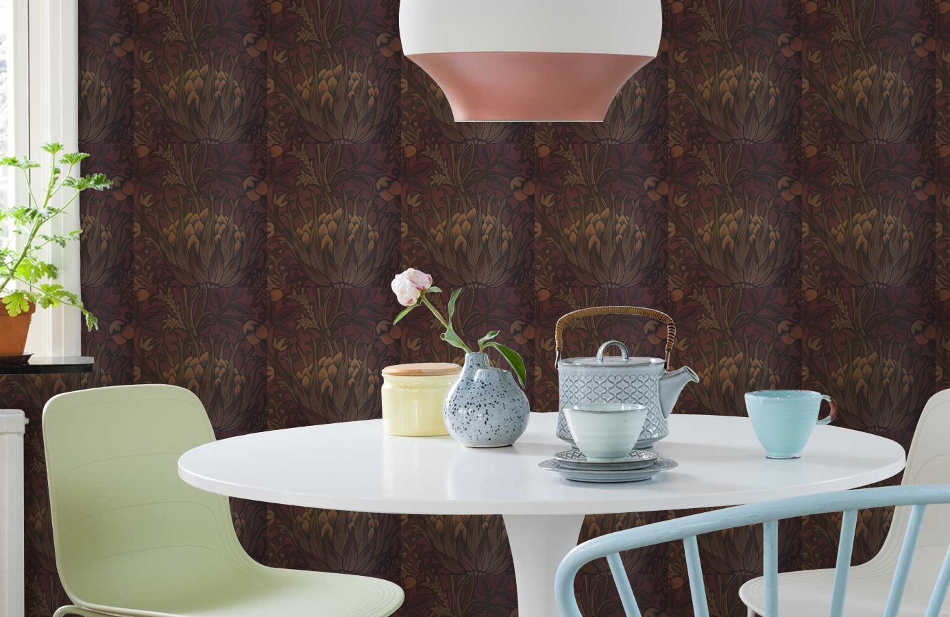 Обои 210355 фото в интерьере кухни