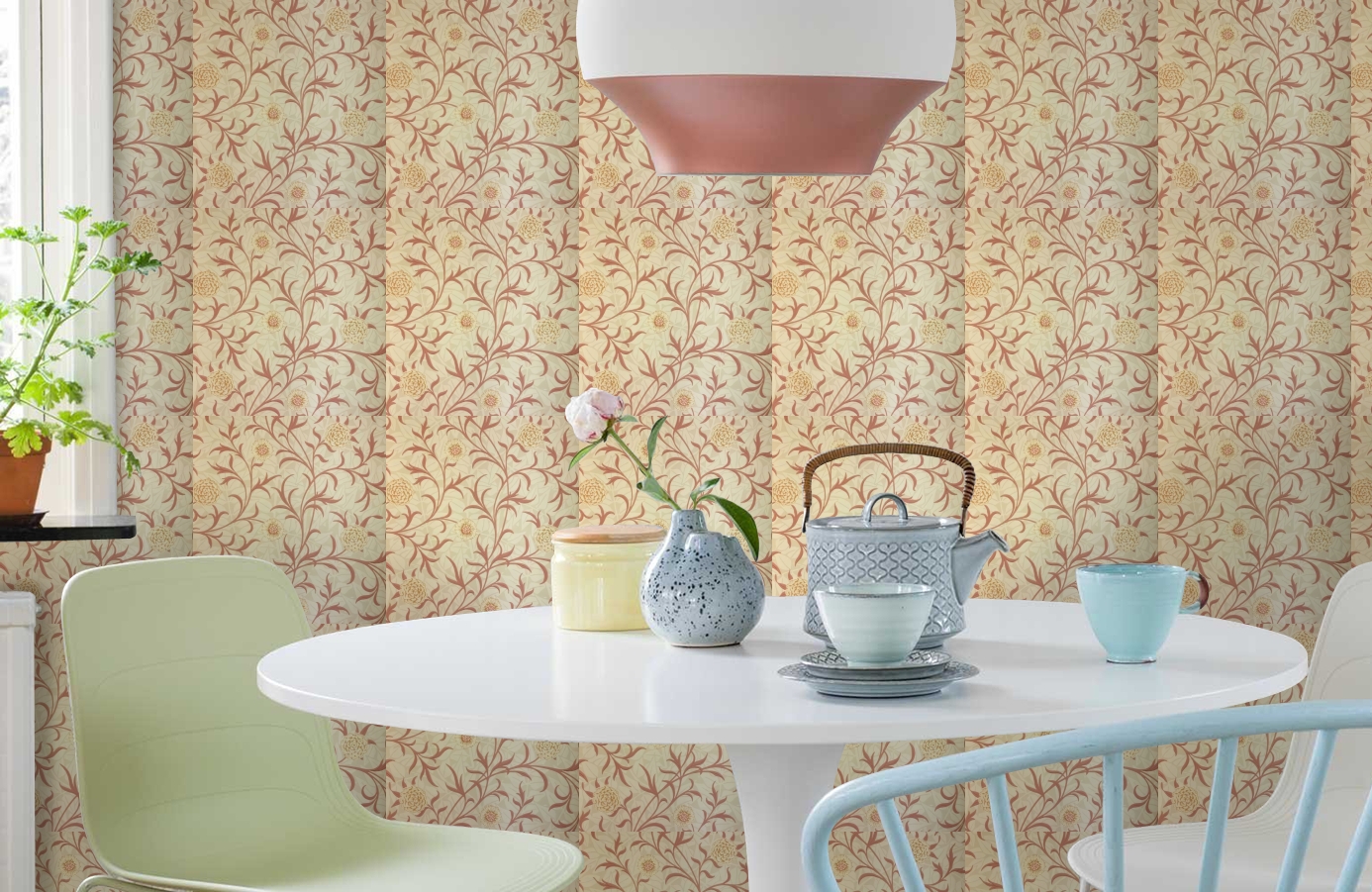 Обои 210364 фото в интерьере кухни