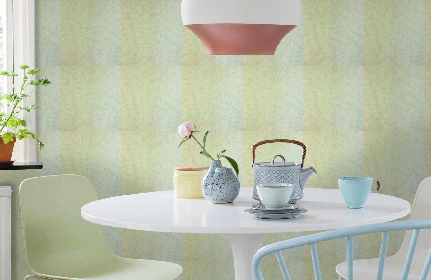 Обои 210375 фото в интерьере кухни