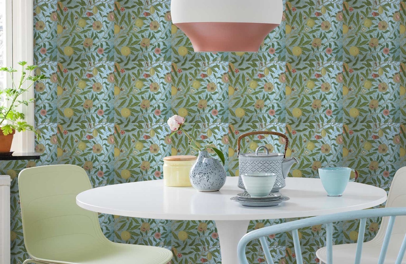 Обои 210396 фото в интерьере кухни