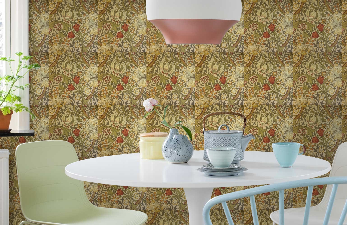 Обои 210400 фото в интерьере кухни