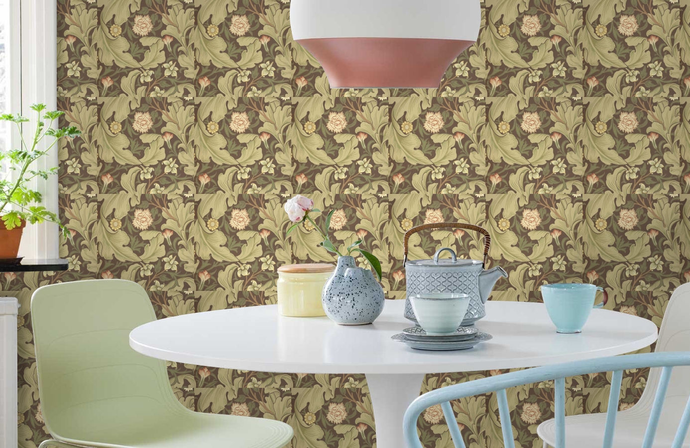 Обои 212542 фото в интерьере кухни