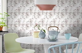 Обои 1980-1 фото в интерьере кухни превью