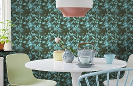 Обои 1985-4 фото в интерьере кухни превью