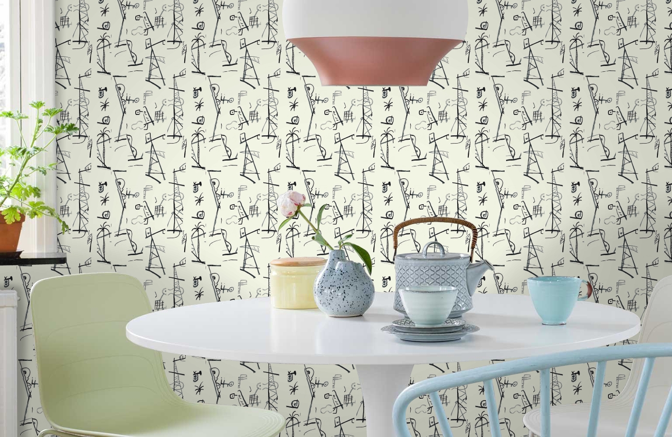 Обои 1997-2 9 фото в интерьере кухни