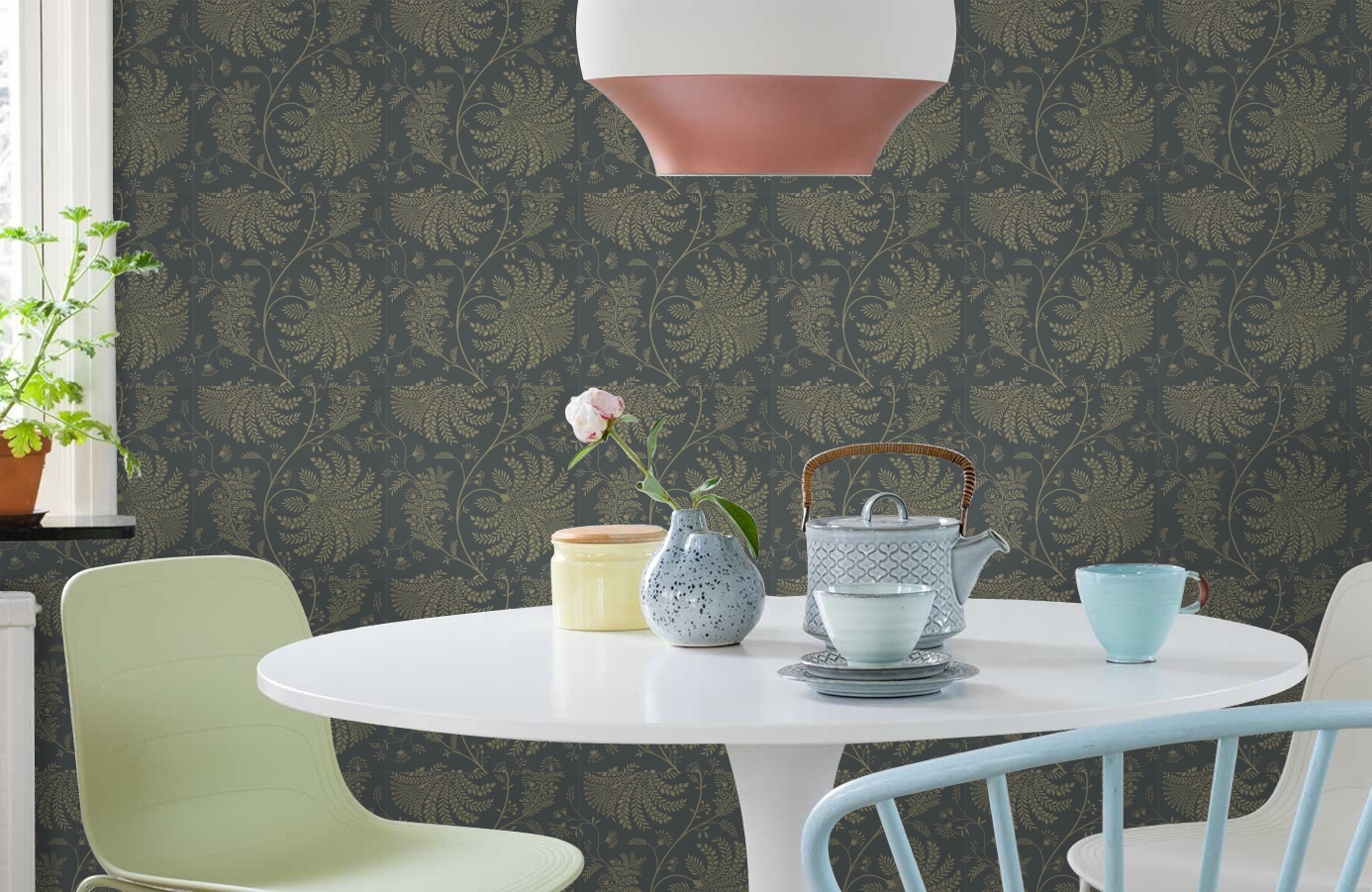 Обои 216345 фото в интерьере кухни