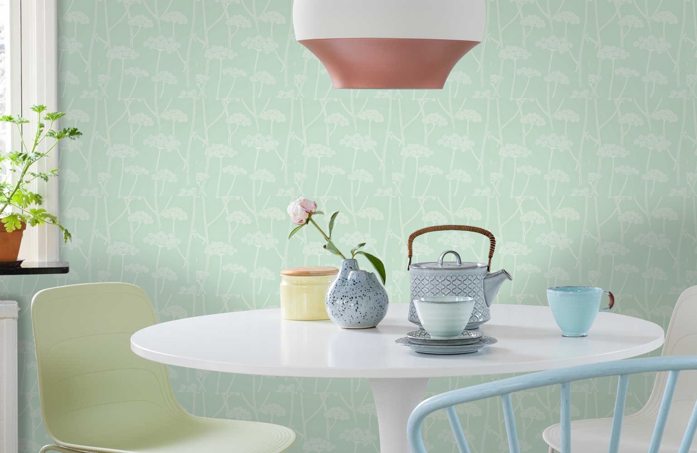 Обои DCFL211647 фото в интерьере кухни