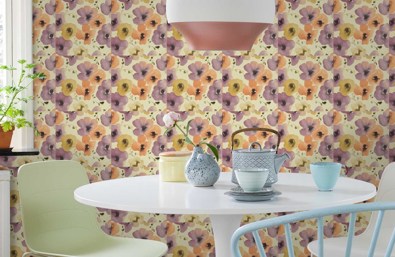 Обои DCFL211662 фото в интерьере кухни