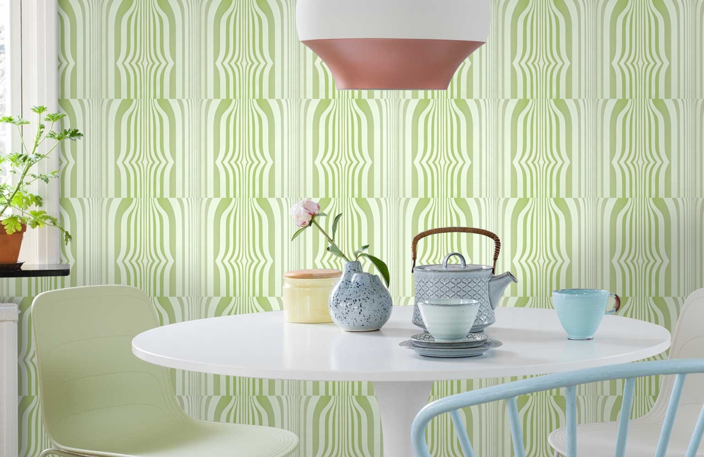 Обои DVIWCO103 фото в интерьере кухни