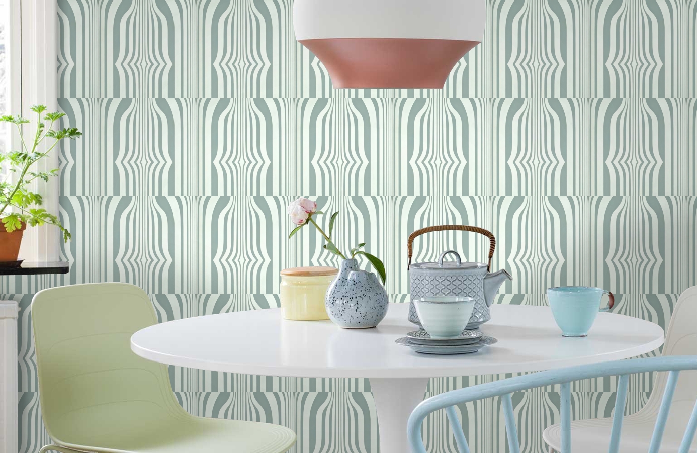 Обои DVIWCO104 фото в интерьере кухни