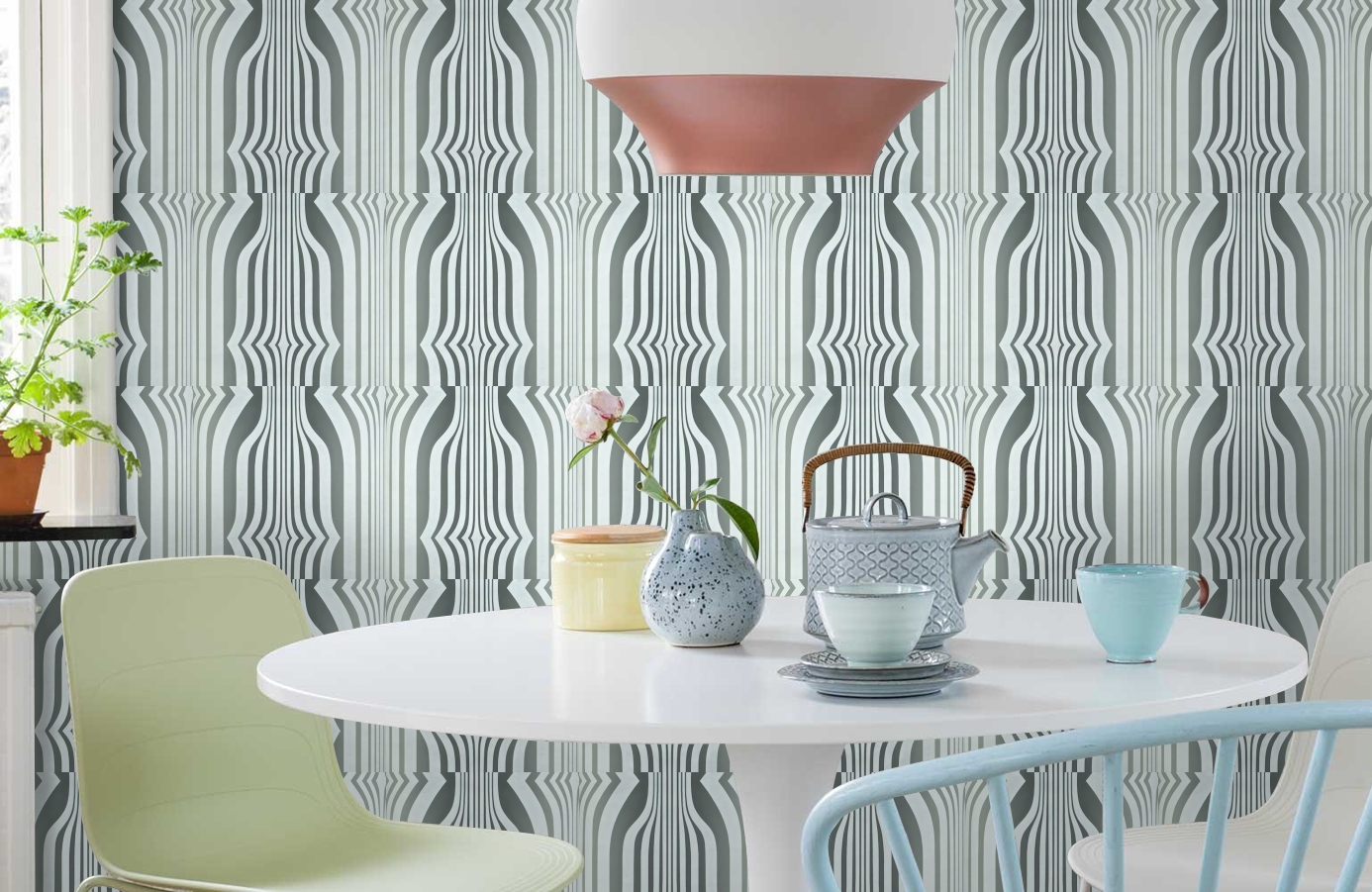 Обои DVIWCO105 фото в интерьере кухни