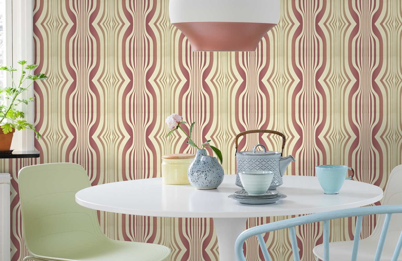 Обои DVIWCO107 фото в интерьере кухни