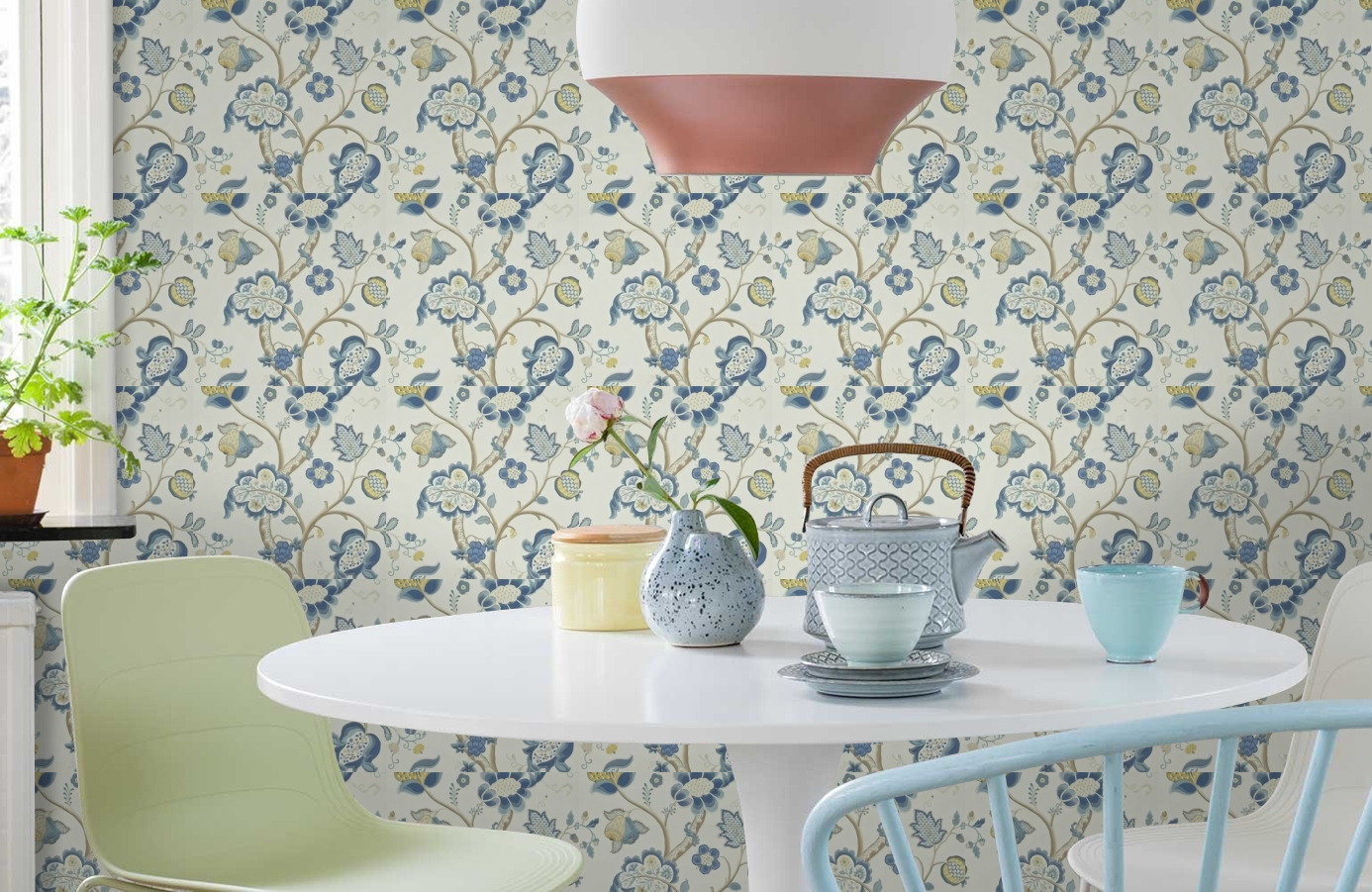 Обои DVIWRO102 фото в интерьере кухни