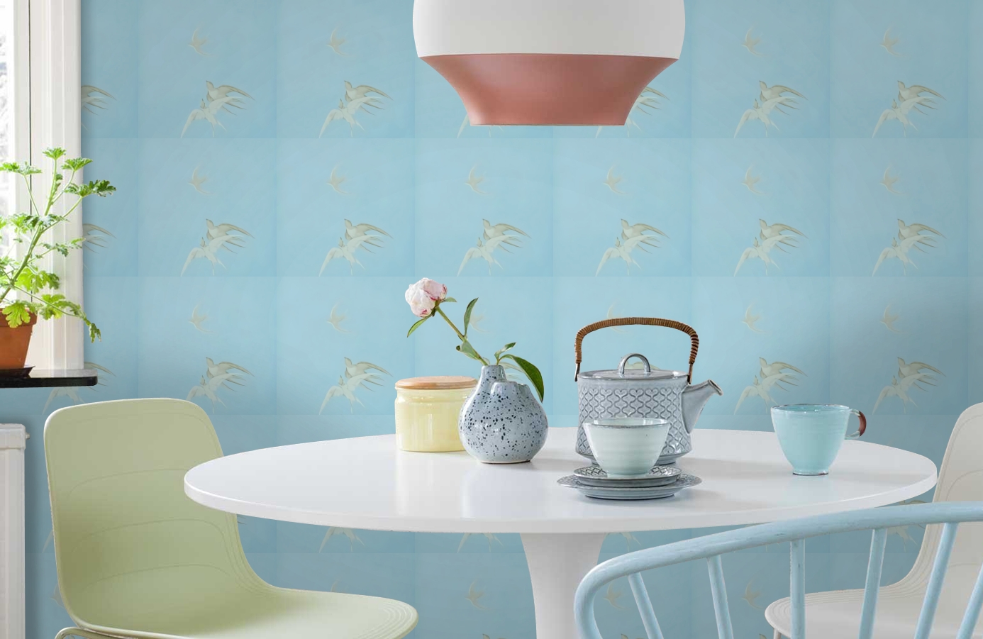 Обои DVIWSW103 фото в интерьере кухни