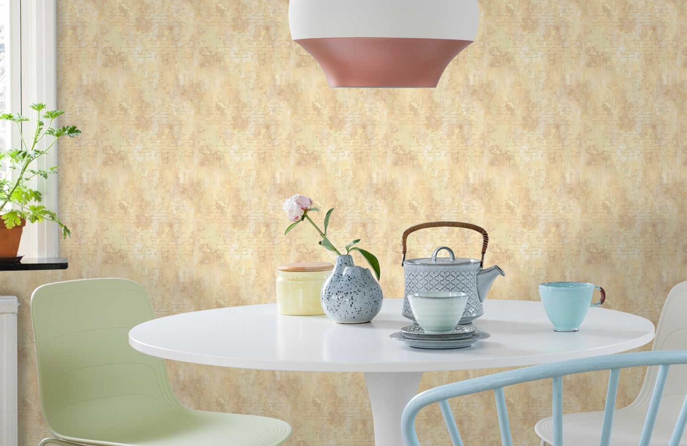 Обои LD81005 фото в интерьере кухни