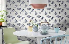 Обои CR70322 фото в интерьере кухни превью