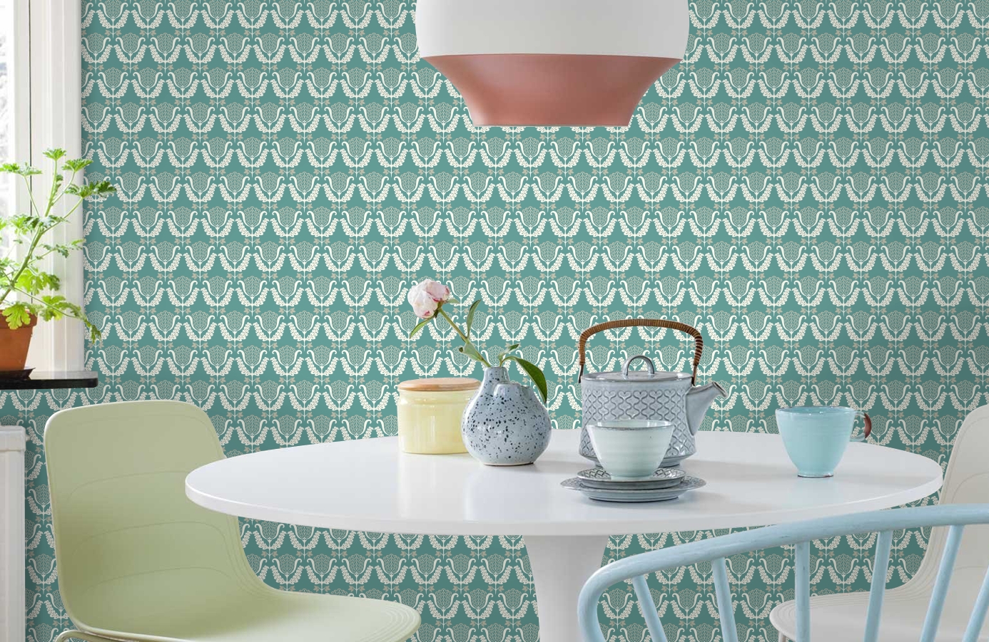 Обои GP5920 фото в интерьере кухни