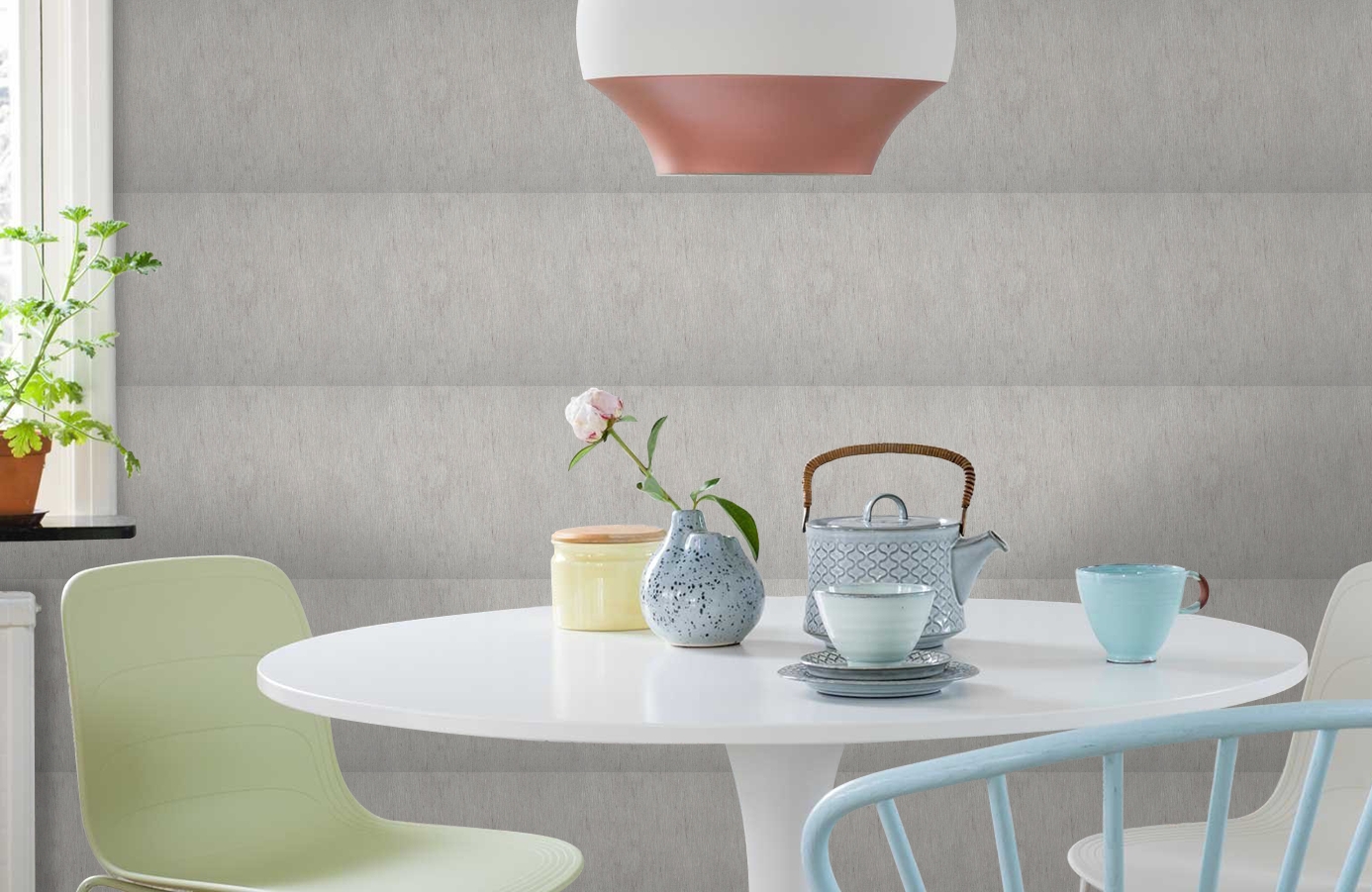 Обои HT2010 фото в интерьере кухни