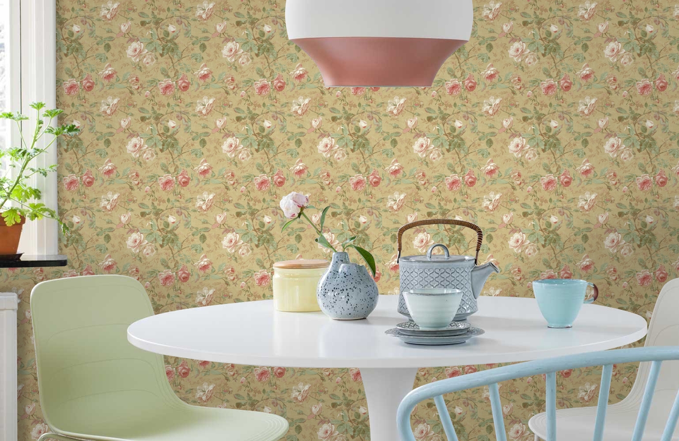 Обои SH5505 фото в интерьере кухни Обои SH5505 фото в интерьере кухни