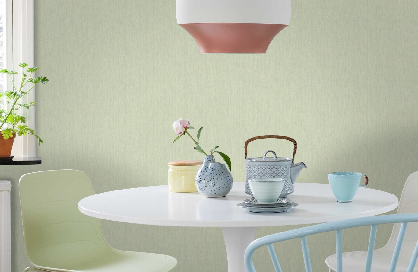 Обои SH5618 фото в интерьере кухни