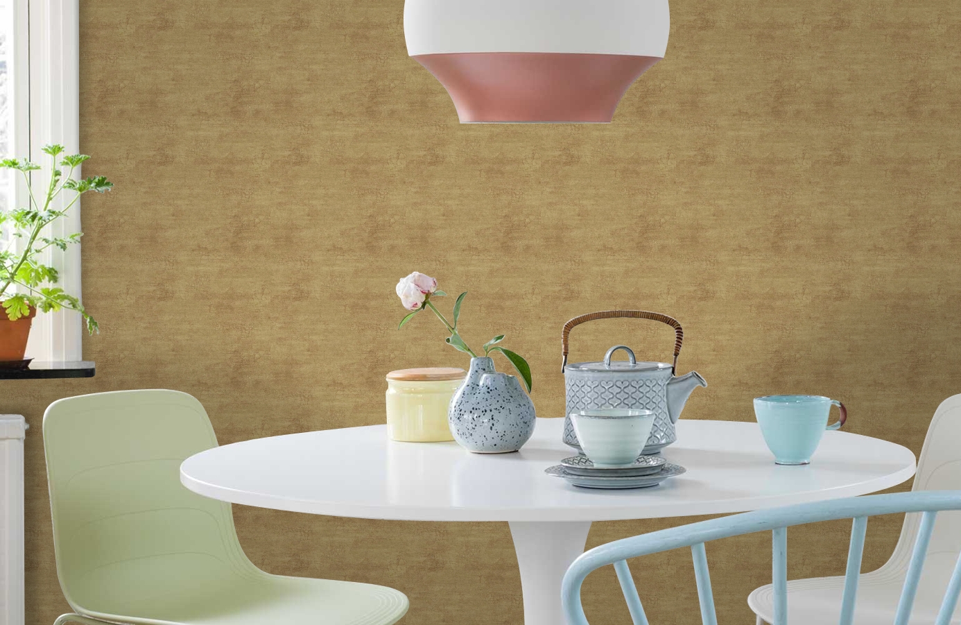 Обои TT6194 фото в интерьере кухни