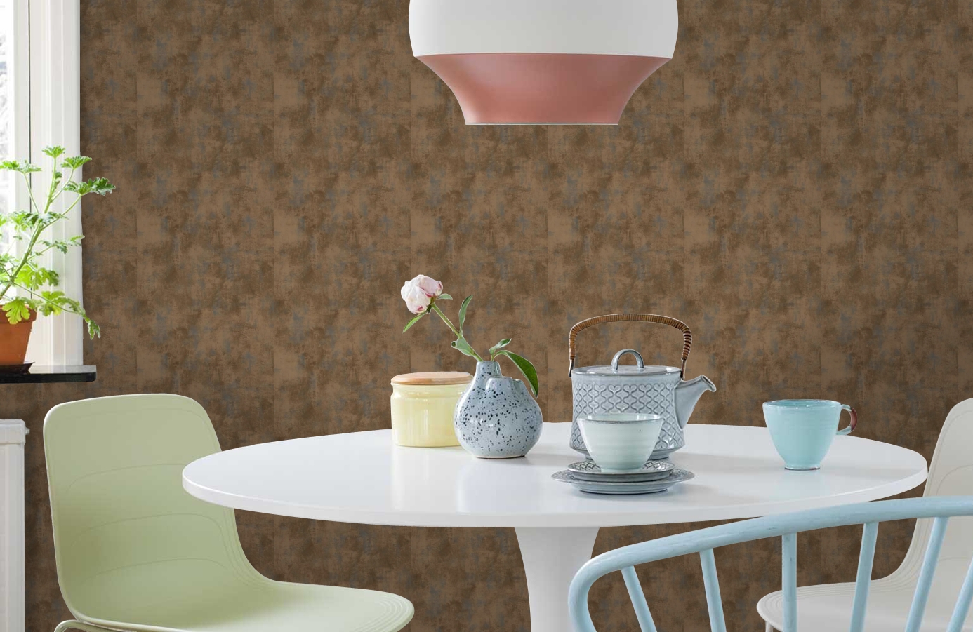 Обои TT6207 фото в интерьере кухни