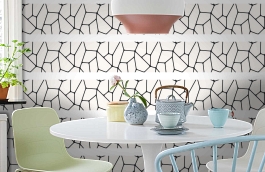 Обои 2552-66 фото в интерьере кухни превью