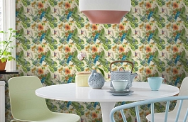 Обои 30015-1 фото в интерьере кухни превью