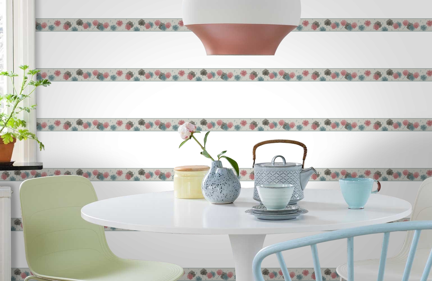 Обои 30409-2 фото в интерьере кухни