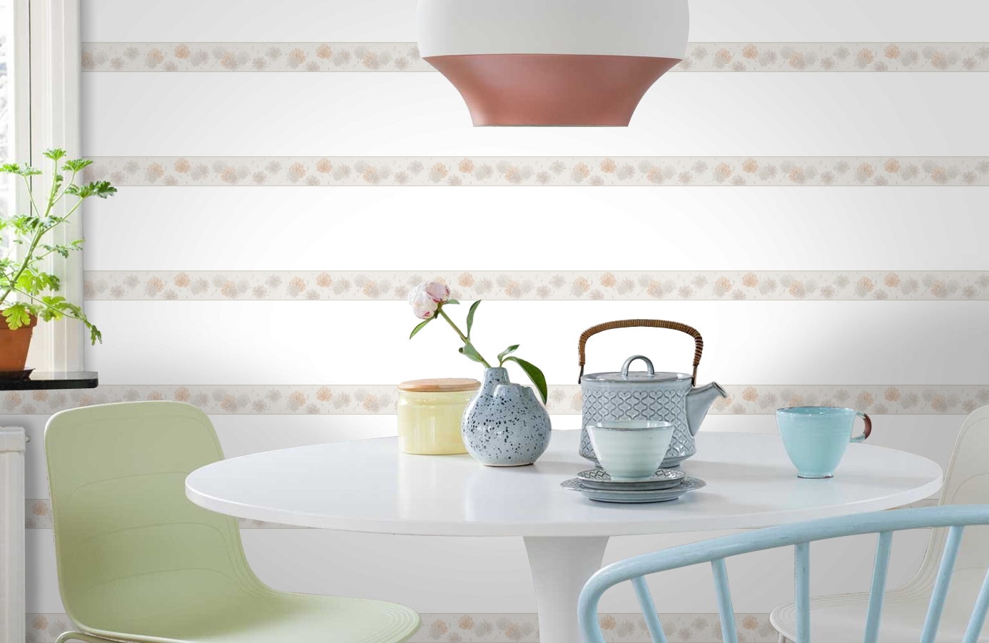 Обои 30409-3 фото в интерьере кухни