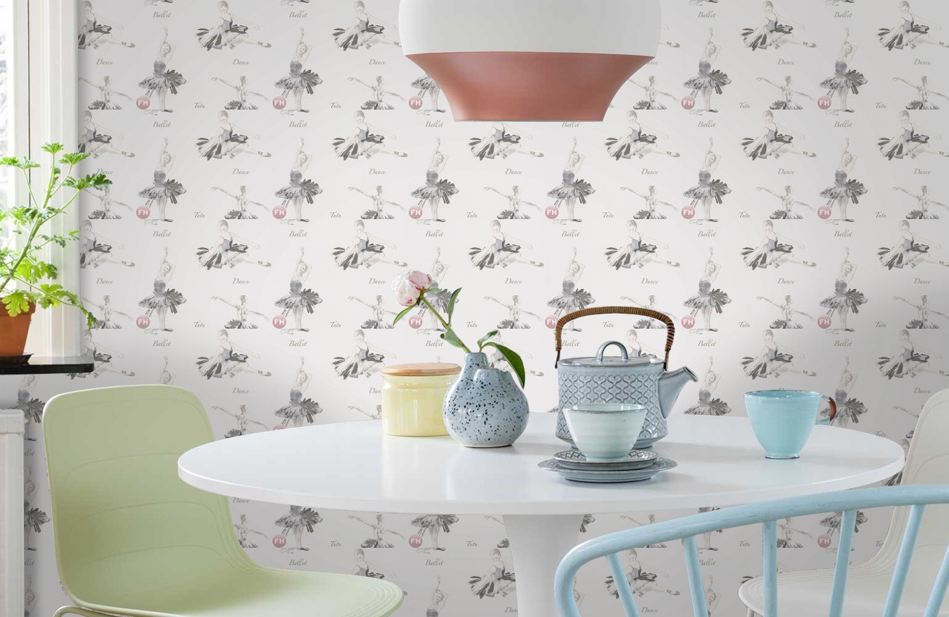 Обои 30528-3 фото в интерьере кухни