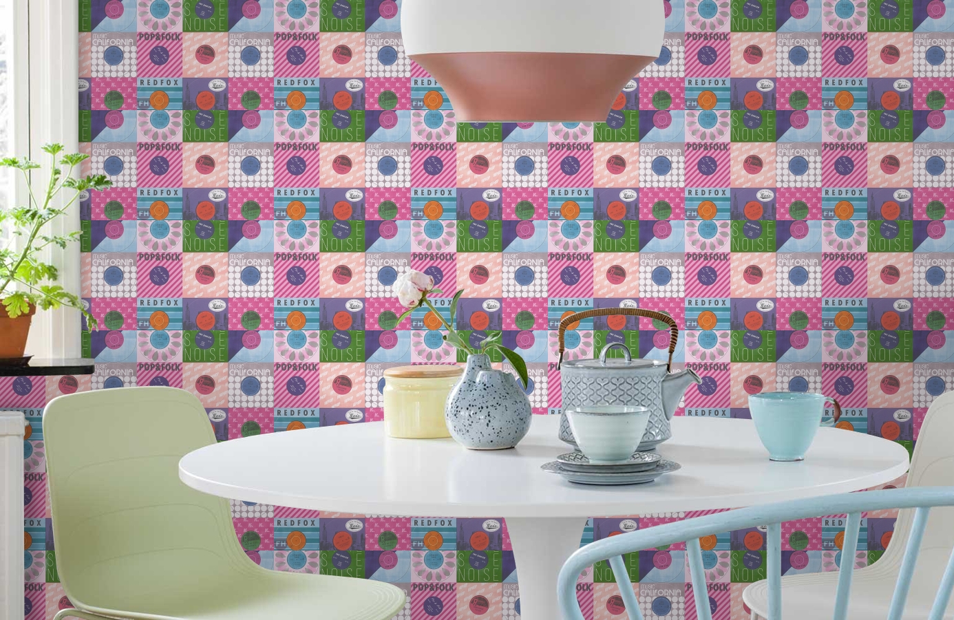 Обои 30596-1 фото в интерьере кухни