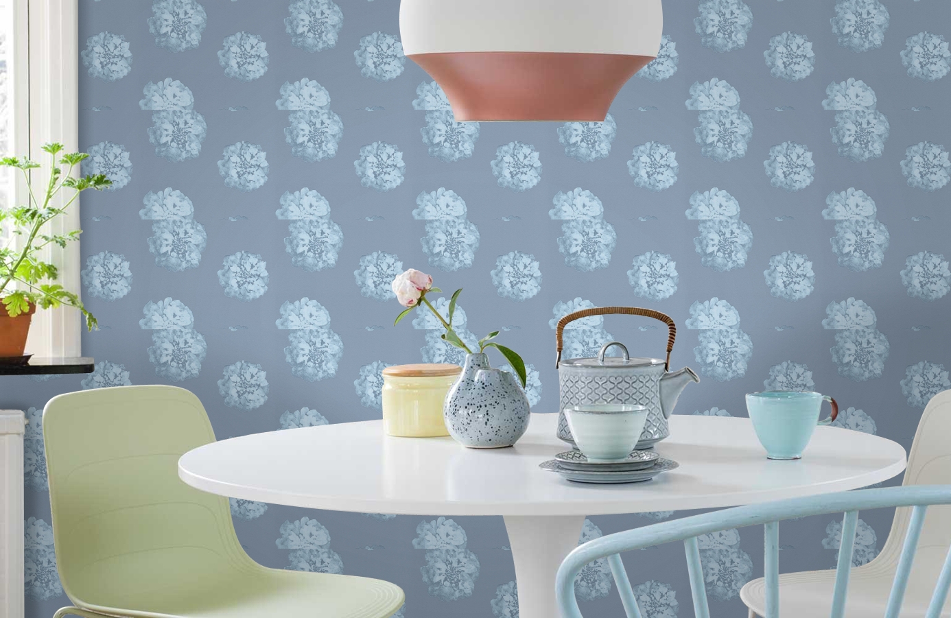 Обои 32454-1 фото в интерьере кухни Обои 32454-1 фото в интерьере кухни