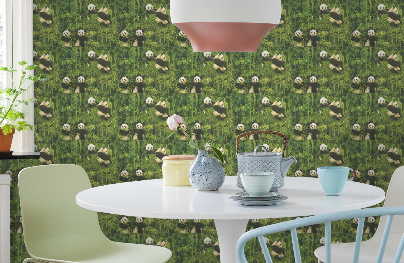 Обои 33635-1 фото в интерьере кухни