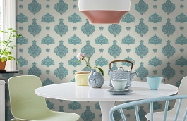 Обои 33928-1 фото в интерьере кухни превью