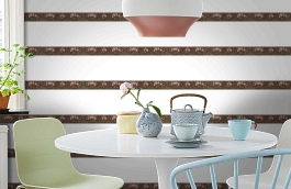 Обои 34074-1 фото в интерьере кухни превью