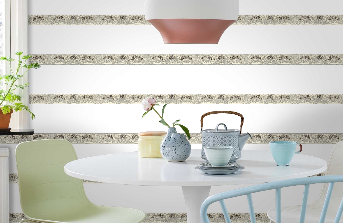 Обои 34074-2 фото в интерьере кухни Обои 34074-2 фото в интерьере кухни