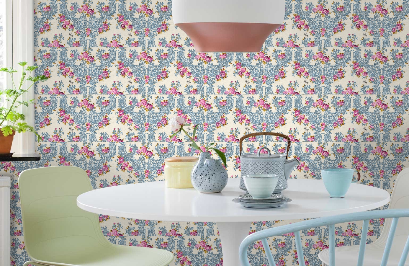 Обои 34075-3 фото в интерьере кухни Обои 34075-3 фото в интерьере кухни