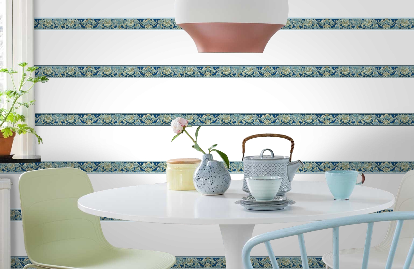 Обои 34078-1 фото в интерьере кухни Обои 34078-1 фото в интерьере кухни