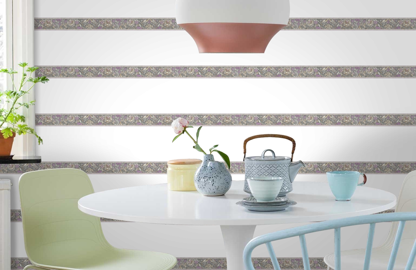 Обои 34078-4 фото в интерьере кухни Обои 34078-4 фото в интерьере кухни