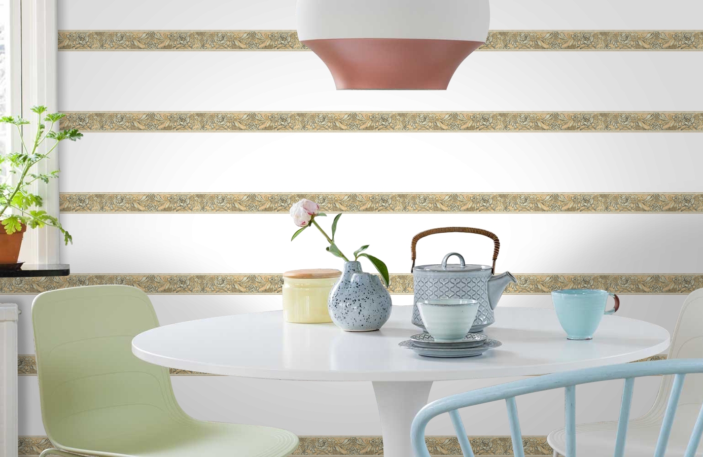 Обои 34078-5 фото в интерьере кухни Обои 34078-5 фото в интерьере кухни