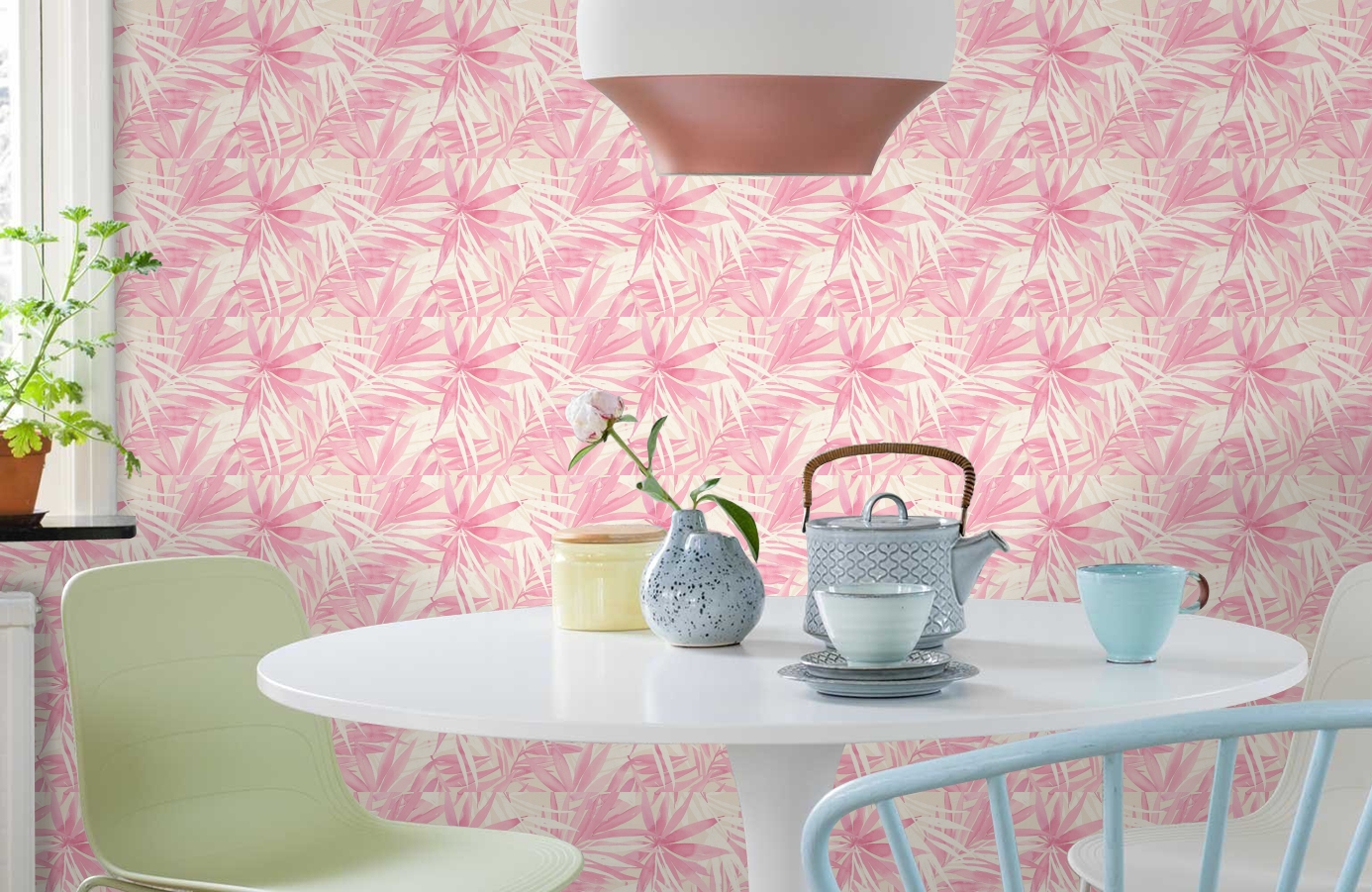 Обои 34125-3 фото в интерьере кухни